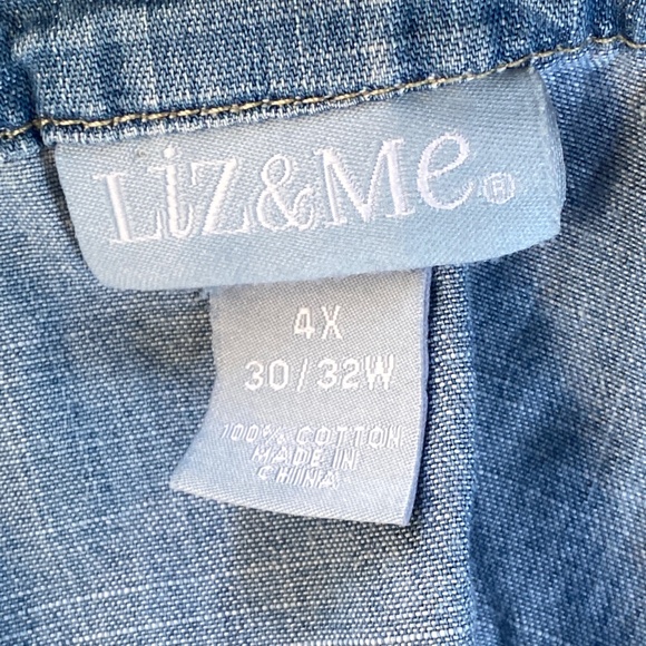 4x (30/32) Liz & Me Jean Tunic / Top / Dress - Picture 10 of 11